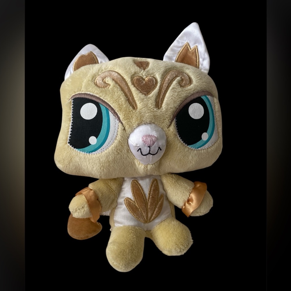 Hasbro Littlest Pet Shop LPS Sassiest Kitty 2008 Kitten Cat Plush Toy Stuffed